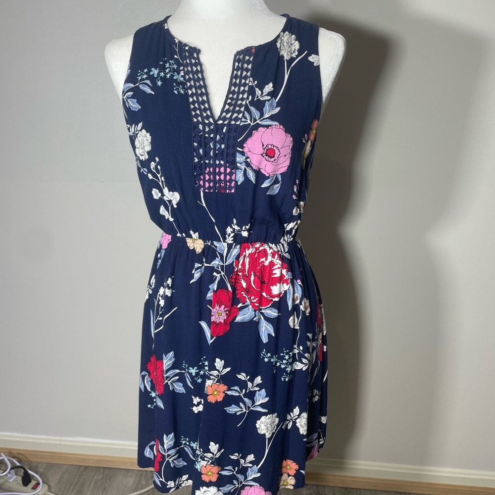 Market & Spruce Pink and White Sleeveless Sundress